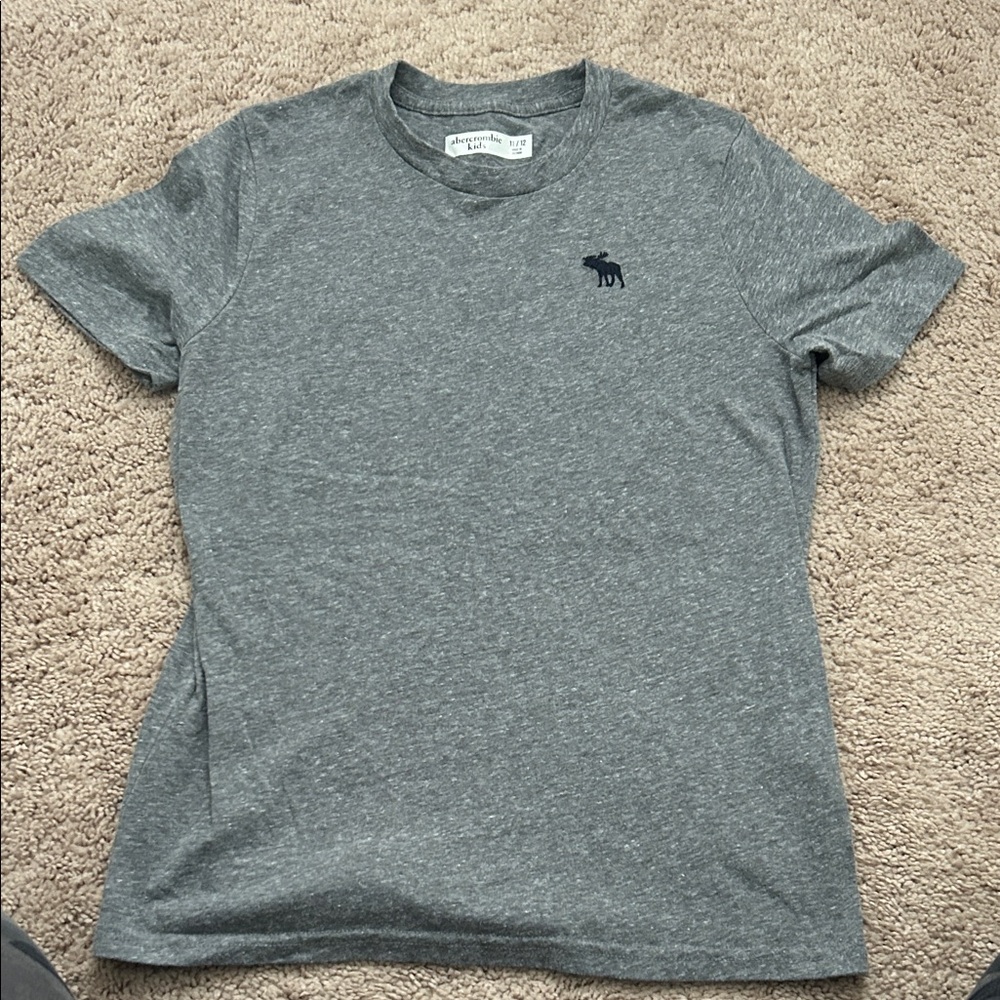 abercrombie kids Gray Heather Short Sleeve Crew Tee